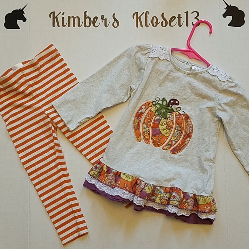 🎃NWOT🎃 Fall Pumpkin Outfit size 3T